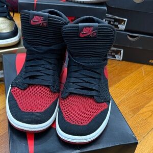 Nike Air High-Top Black and Red Shoes